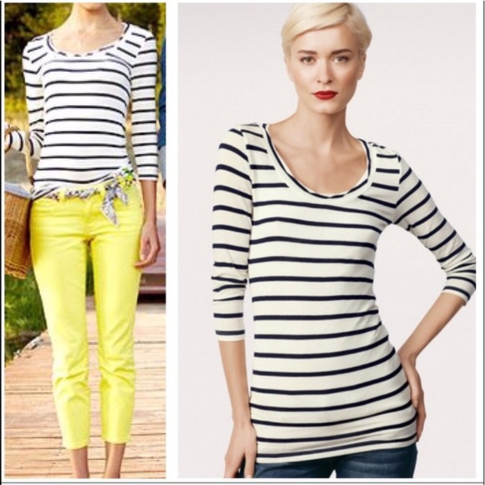 CAbi #820 Playtime Stripe Tee 3/4 Sleeve